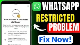 WhatsApp Account Restricted Right Now | WhatsApp Ban Fix | Unban WhatsApp Account Fast