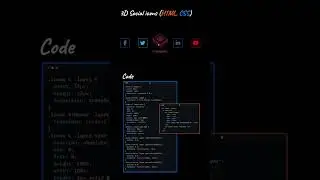 Mind-Blowing 3D Social Media Icons with JUST HTML & CSS! 🤯🔥 #coding #shorts #viralshorts