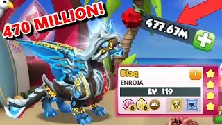 Feeding ENROJA to Level 119! 470 Million Food GONE! - DML Ancient/Divine Feeding!