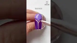 ROSALIND Elegant Abstract Purple Mirror Nail Art💜🙌 #rosalind #naildesign #nailtutorial #shorts