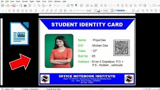 How to make a Id Card Design in Libreoffice writer With QRcode