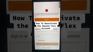 How To Reactivate the Amazon Flex Account #reactivate #amazonflex #waitlist #amazonflexdriver