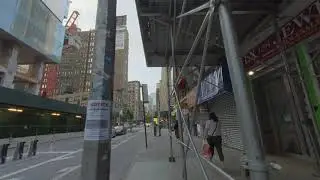 3D VR 180, New York,  Manhattan, Broadway,  W 29th St to  W 30th St, right side.