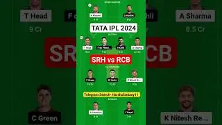 SRH vs RCB Dream11 Prediction | SRH vs RCB Dream11 Team Today | RCB vs SRH Dream11 Of Today Match