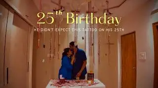25th Birthday- Surprise + Tattoo Reveal! 😍 His Expression = Priceless! | sindhubablu |sindhu polina