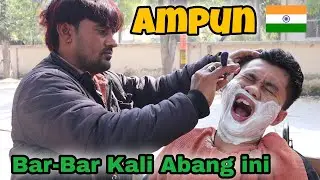 DISIKSA TUKANG CUKUR INDIA❗ DENDAM KAYAKNYA ABANG INI❓ CUKUR JALANAN INDIA