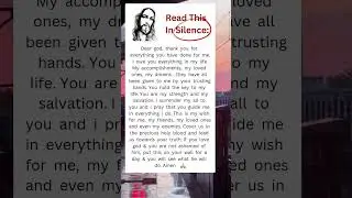 Read This In Silence 🙏 Powerful Prayer 💟✝️ #jesuslovesyou #christian #prayer #faith #god