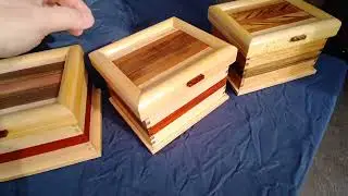 Three fancy wood recipe boxes with magnet clasps (quick - no build)