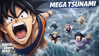 Anime Legends Jump Into the BIGGEST Tsunami in GTA 5 😱🌊