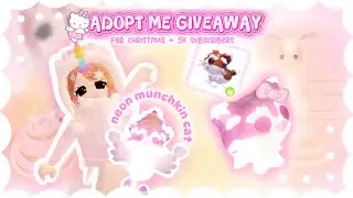 CLOSED ♡ ADOPT ME PET GIVEAWAY!! {neon munchkin cat} ꨄ︎⋆.˚ #adoptme #roblox #giveaway #viral
