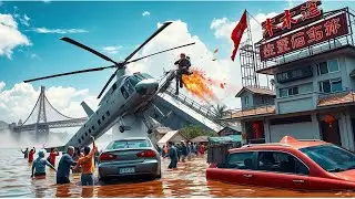 FLOODS IN CHINA'S BEIJING AND NORTH AND SOUTH