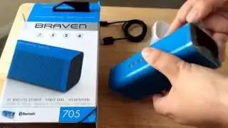 Braven 705 Portable Bluetooth Speaker & Power Bank Unboxing 8-10-15
