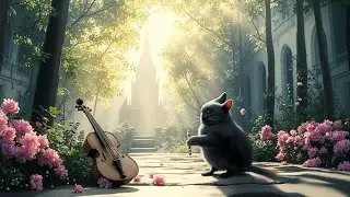 Enter the Whimsical Gypsy Balkan Jazz Journey Violin Cat and the Enchanted Garden