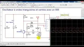 Oscillateur &agrave; ondes triangulaires et carr&eacute;e &agrave; partir d'un 555