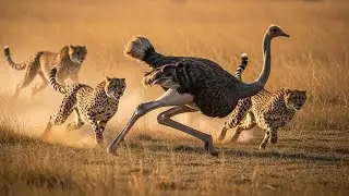 Cheetahs vs Ostrich &ndash; The Fastest Chase on the African Savanna | Wild Survival
