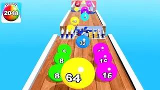 2048 Balls Run Challenge Game - Ball Run 2048 Color Race ! All Levels Gameplay (42-48) android, ios