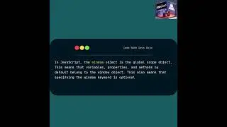 Understanding the Window Object in JavaScript | JavaScript Tips #coding #didyouknow #programming