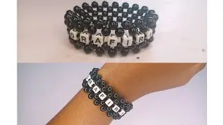 How to make wrist beads with name tag..