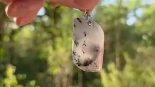Agate Dendritique (Merlinite) - Pendentif 14 gr en Vente chez Gemmes et Zen