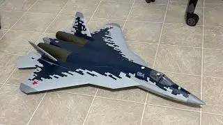 Xfly Su-57 twin 40mm EDF maiden flight