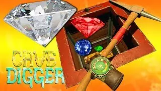 CAVING AND DIGGING FOR DIAMONDS | Cave Digger Vive Gameplay