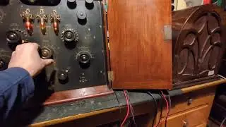 Marconi Scientific radio with moving coil speaker output and DEV valves