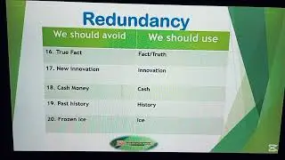 Redundancy in English Language//Redundant words phrases// How to solve redundancy problem bangla