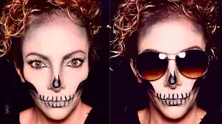 #skullmakeup 💀 Full Tutorial for this Makeup look #halloweencostume