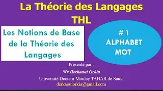 # 2 THL : Les Notions de Base de la Théorie des Langages : ALPHABET  et   MOT : Exercice corrigé.