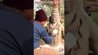 Mahadev statue making with cement #art #cementart #shortvideo #viral #sculpture #statue #artist