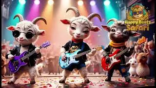 🐶🐰🐐 Animal Rock Party! Dogs, Bunnies & Goats Jam on Stage | Happy Beats Safari 🎶