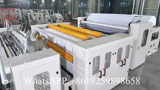 Automatic Toilet Paper Kitchen Towel Maxi Roll Bed Sheet Making Machine #papermachine
