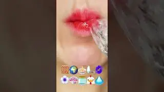 asmr WATER eating sounds #asmr #mukbang #eatingsounds #emoji #lips