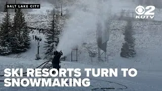 Ski resorts turn to snowmaking as Mother Nature keeps Utah dry
