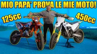 MIO PAPÀ SI SPAVENTA SULLE MIE MOTO! 🤯