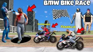 Rope Hero Vs Franklin Bmw Bike Race in Vice Town | Rope Hero Vice Town