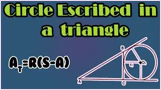 Circle Escribe in a Triangle (Plane Geometry)