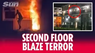 Man 'jumps from second floor balcony to escape flat fire&rsquo;