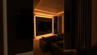 Cinematic Luxury TV Lounge 🛋️#luxury home theater #led lighting interior #home cinema