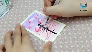How to draw pink sky painting | Simple drawing tutorial