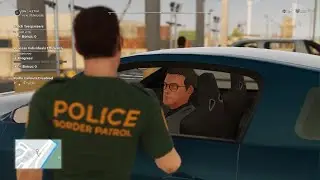 Police Simulator Doing An Inspection At The Border