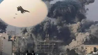 Strike Mission: F-16 Fighter Jet Drop Bombs on Enemy Targets