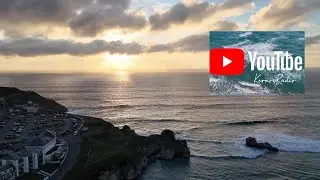 Ocean waves at Perranporth Cornwall