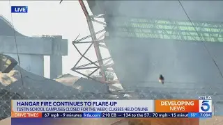 Tustin schools closed again Tuesday amid hangar fire