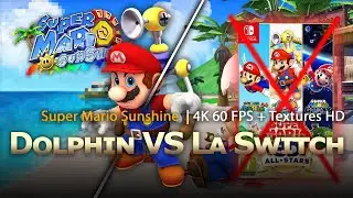 Super Mario Sunshine - 4K 60FPS 16/9 + Textures HD | Dolphin VS Super Mario 3D All Stars