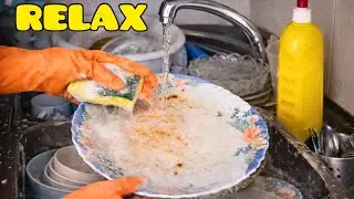 👉 Dishwashing ASMR | Relaxing Water Sounds & Sink Cleaning (No Talking)
