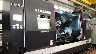 Обработка металла токарным многоцелевым станком SAMSUNG SMEC PL 45 LY