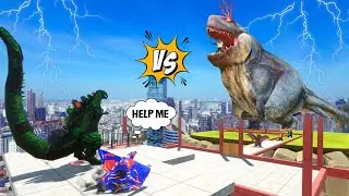 Angry Megalodon Rex Rescue Baby Shark from Shin Godzilla Poison x Rodan x Biollante - ARBS