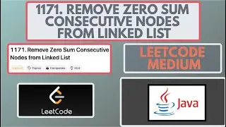 Leetcode | 1171. Remove Zero Sum Consecutive Nodes from Linked List | Medium | Java