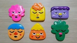 Noodle & Pals sleepy face clay cracking 국수와 친구들 졸린 얼굴 점토 부수기